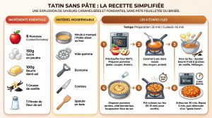 Recette Tarte Tatin sans pâte : recette légère et fondante