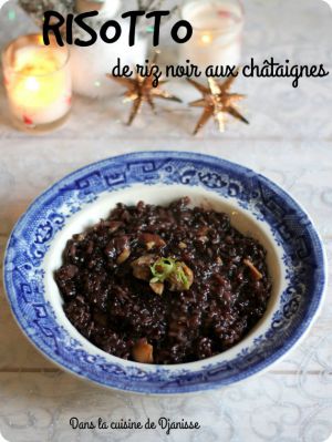 Recette Risotto de riz noir aux châtaignes