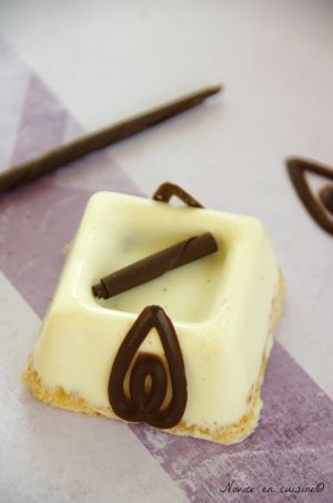 Recette Entremet chocolat blanc cœur cassis