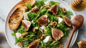 Recette Salade de figues au chèvre chaud