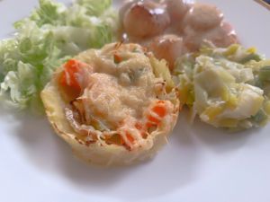 Recette Galette de pommes de terre aux petits légumes