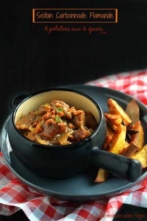 Recette Carbonnade flamande au seitan & potatoes aux 4 épices #vegan