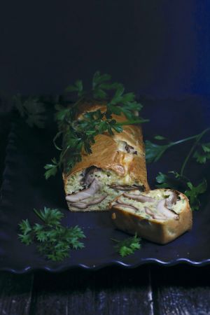 Recette Cake aux cèpes et aux herbes