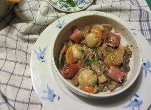 Recette Noix de St Jacques aux champignons et aux châtaignes