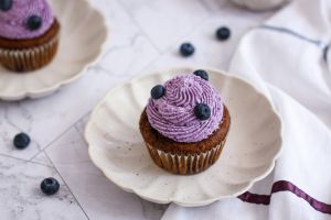 Recette Cupcake myrtille et noix de coco { vegan }