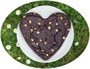 Recette Brownie au chocolat noir, haricots rouges & cacahuètes - IG Bas / sans lactose
