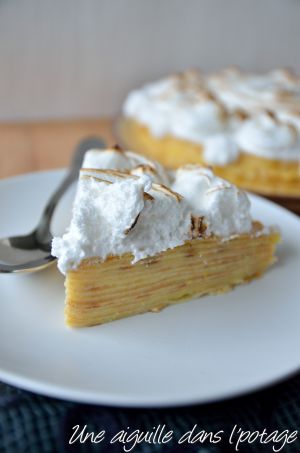 Recette Gâteau de crêpes, façon tarte au citron meringué