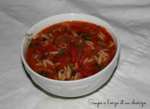 Recette Soupe à l'orzo et au chorizo