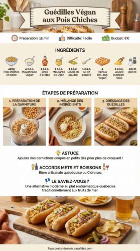 Recette Guédilles Végan aux Pois Chiches