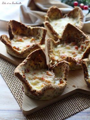 Recette Paniers au confit d’oignon, bacon & comté