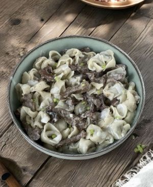 Recette Tortellini crémeux aux girolles