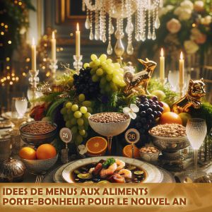 Recette Idées de menus, repas pour le nouvel an, aux aliments porte-bonheur