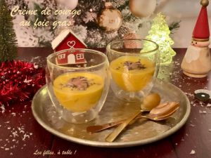 Recette Crème de courge au foie gras