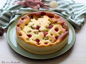 Recette Gâteau au fromage blanc rhubarbe & framboises