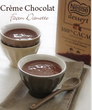Recette Crème danette au Chocolat