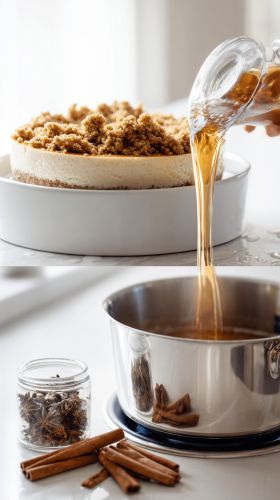 Recette Discover the Magic of Fall-Inspired Apple Cider Cheesecake