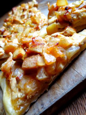 Recette Flammekueche ou Tarte Flambée Alsacienne Vegane