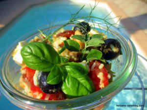 Recette Salade de riz au thon - sardines - crevettes - légumes - fromages