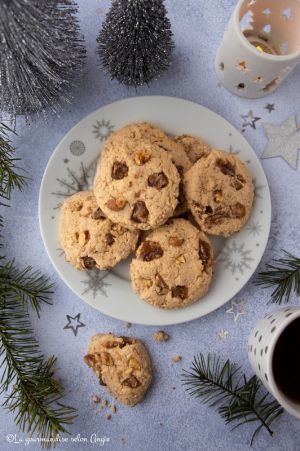 Recette Cookies à la crème de marrons & marrons glacés #Noël #vegan #glutenfree