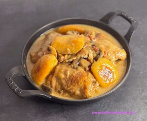 Recette Poulet au cidre, lardons, champignons et pommes (au Cookeo ou pas)