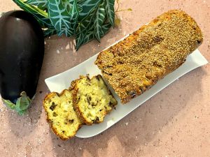 Recette Cake à l'aubergine et au Saint-Marcellin