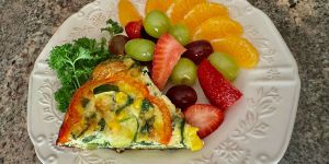 Recette Crustless Zucchini Corn Quiche
