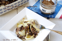 Recette Gratin de fenouil et gorgonzola, crumble au Farz Gwinizh Du