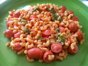 Recette Knacki_coquillettes à la tomate COOKEO