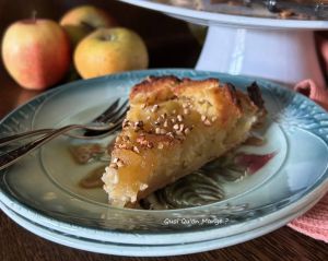 Recette Tarte feuilletée aux Pommes pochées sur crème d’Amande