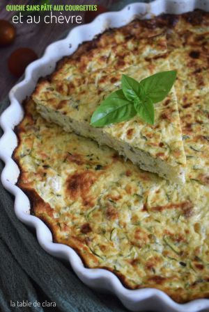 Recette Quiche sans pâte aux courgettes et au chèvre