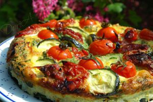 Recette Fritatta aux courgettes et tomates