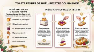 Recette Toasts de Noël au fromage bleu, figue et noix : inratables