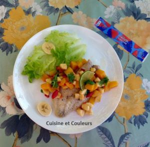 Recette Filet de dorade à la salsa de banane/mangue