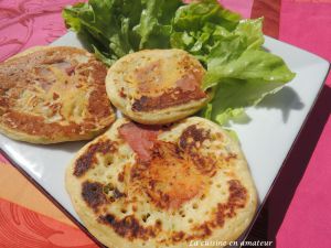 Recette Pancakes jambon et fromage