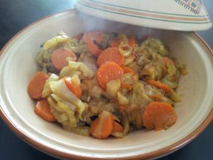 Recette Tajine de poulet, fenouil et carottes