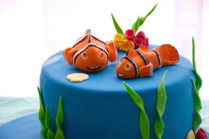 Recette Monde aquatique – Gateau Nemo (modelages en pâte à sucre)