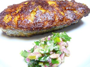 Recette Capitaine frit avec une salade d’oignons – Fried Great African Threadfin with an onion salad