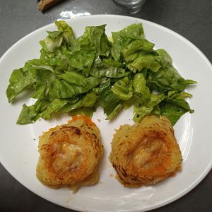 Recette Nids de pommes de terre chorizo et fromage au COMBI NINJA