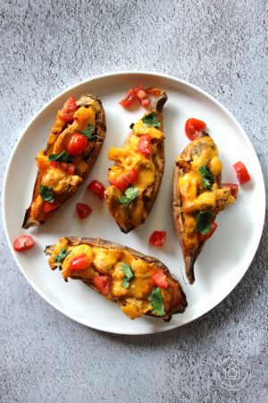 Recette Poulet à la mexicaine et patates douces rôties : recette revisitée, gourmande et healthy