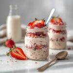 Recette Strawberry Cheesecake Overnight Oats