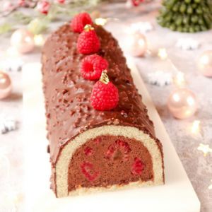 Recette Bûche chocolat framboise {vegan}