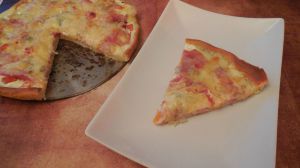 Recette Pizza jambon-morbier