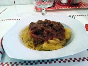 Recette Courge spaghetti / bolognaise au cookeo