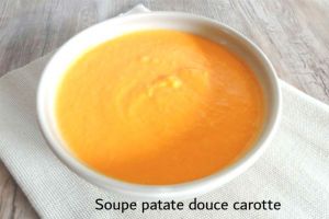 Recette Soupe patate douce carotte