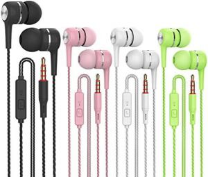 Recette 4-Pack VPB Wired Earbuds: Immersive Sound for Every Device, Anywhere!