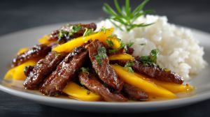 Recette Aiguillettes de canard sauce à la mangue