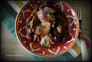 Recette Tajine de foies de volaille à la tomate