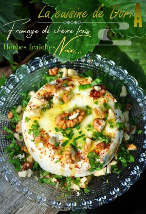 Recette Chèvre aux noix et herbes du jardin