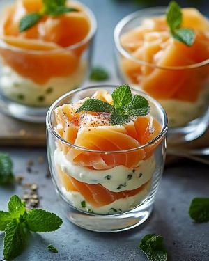 Recette Verrines Saumon Crémeuses : Recette Facile et Rapide