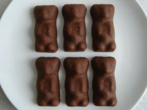 Recette Oursons chocolat allégés à l'inuline et aux graines de chia